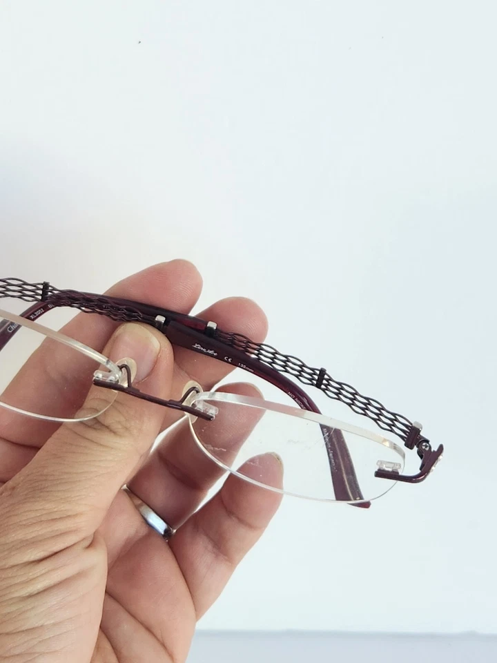 Marco de gafas Charmant Line Art XL 2012 BKBurundi rojo titanio plata G792 Foto 4 de 4