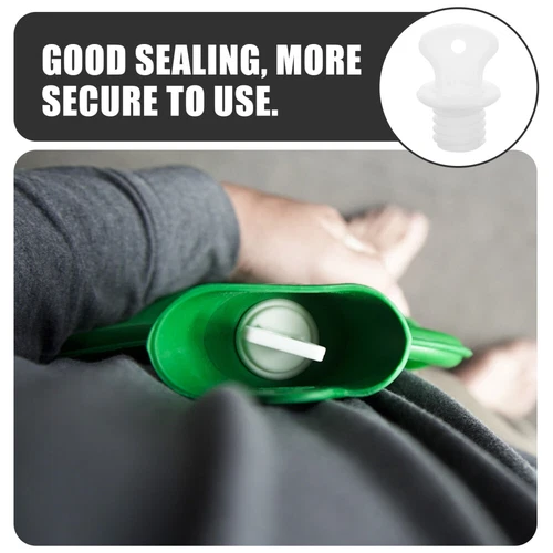 2pcs Hot Water Bottle Lid Replacement Long Cover Caps Stopper - Picture 9 of 10