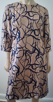 HARVEY NICHOLS KNIGHTSBRIDGE Vintage Pale Pink Black Abstract