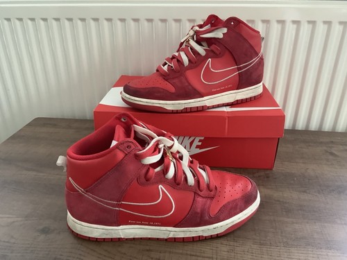 Nike Dunk High Se scarpe da ginnastica in scatola Uk8.5 DH0960-600 sneakers rare con scatola rosse - Foto 3 di 11
