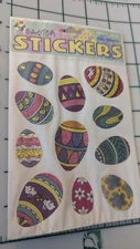 Vintage Stickers Easter Eggs Prism Paper Magic Group 1 sheet New In Pack