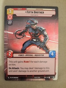 Star Wars Unlimited Fifth Brother Uncommon Hyperspace Card #395