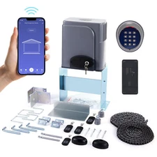 CO-Z 1800lb APP Control Automatic Sliding Gate Opener with Keypad & 4 Remotes