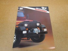 1987 Jeep Wrangler Accessories sales brochure ORIGINAL 8pg literature