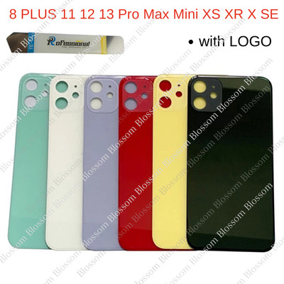 Big Hole Back Glass Battery Cover Replacement For iPhone 8 XR XS 11 12 13 ProMax