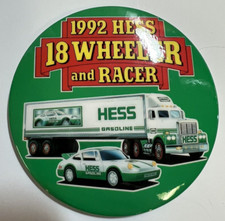 1992 Hess 18 Wheeler and Racer Pin Badge BRAND NEW - MAKE ME AN OFFER!