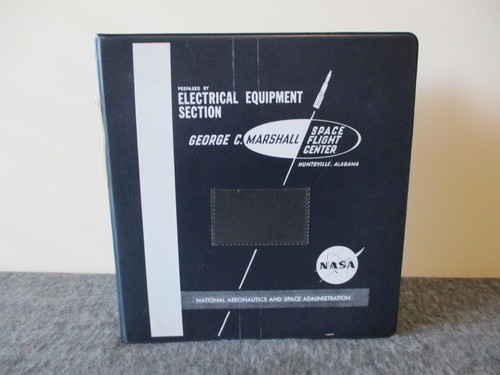 1960s NASA MSFC SATURN/APOLLO ERA BINDER ELECTRICAL EQUIPMENT SECTION-NO INSERTS