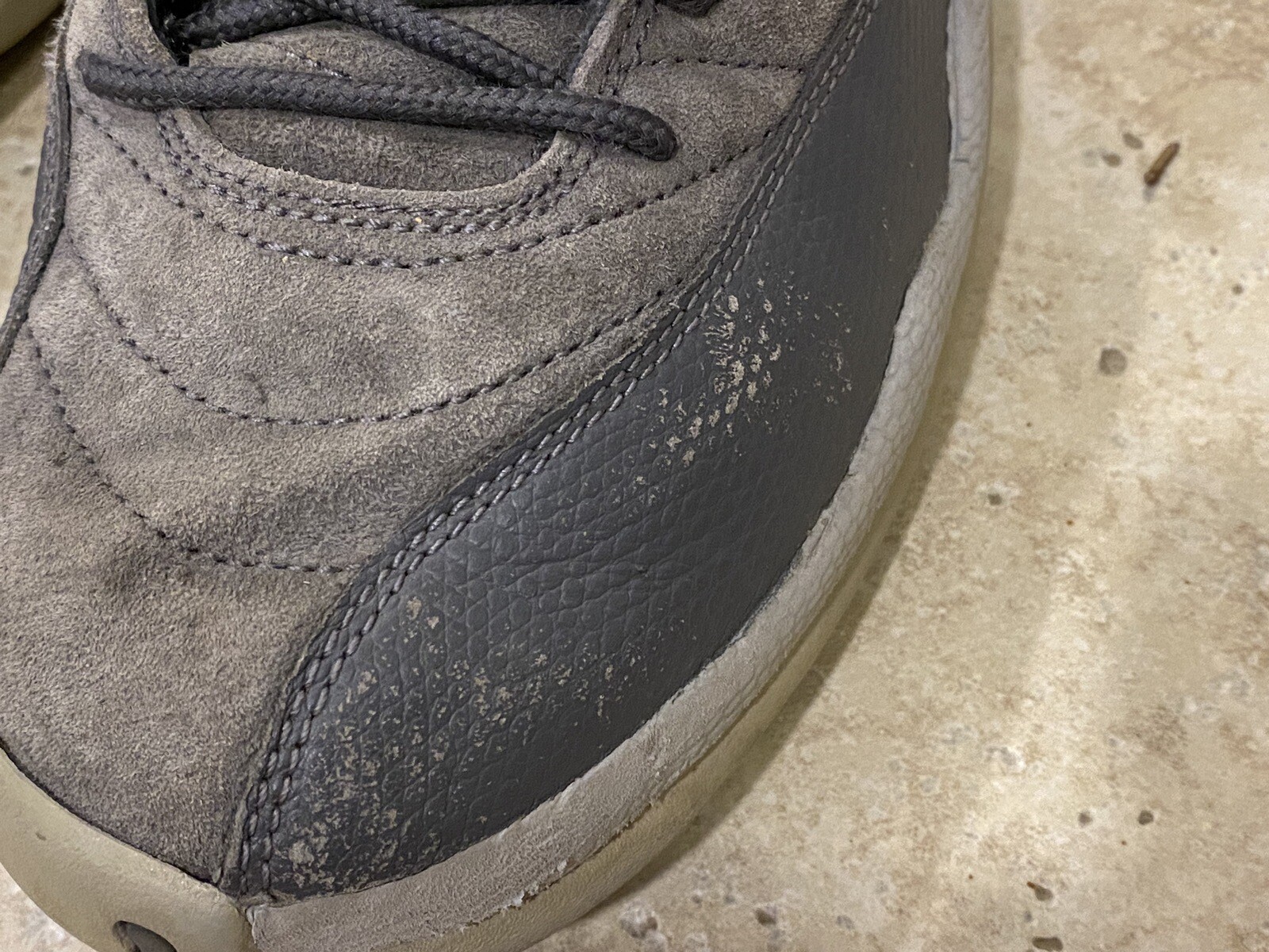 Nike Air Jordan 12 Retro Dark Grey 130690005 Suede Shoes Sneakers 9.5