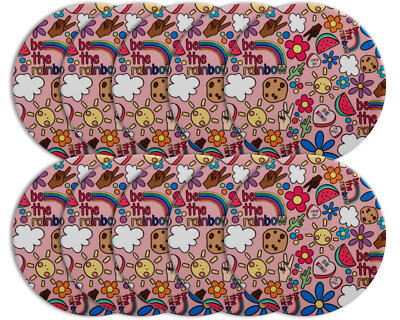 10er SET Maxwell & Williams DU0368 Keramikuntersetzer 10 cm BE KIND Rainbow, ...