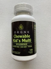 ORGNK Chewable Kids Multivitamin Acidophilus Grape Flavor 120 Tablets  EXP 01/26