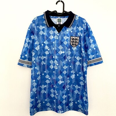 ウェア 90S VINTAGE 90-92 England national team 1990 1992 England National ScoreDraw Vintage Retro Soccer Jersey