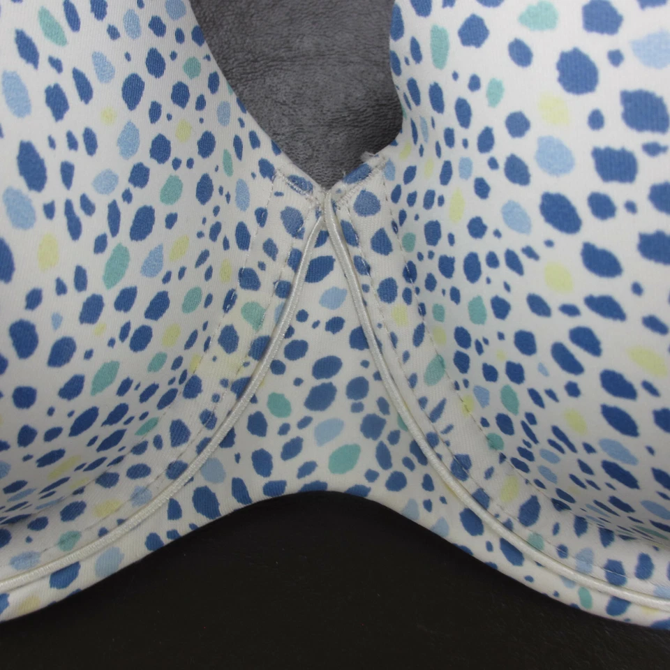 Sujetador Ambrielle Talla 36C Azul Lunares Acolchado Con Aros Cierre Ajustable Espalda Foto 3 de 4