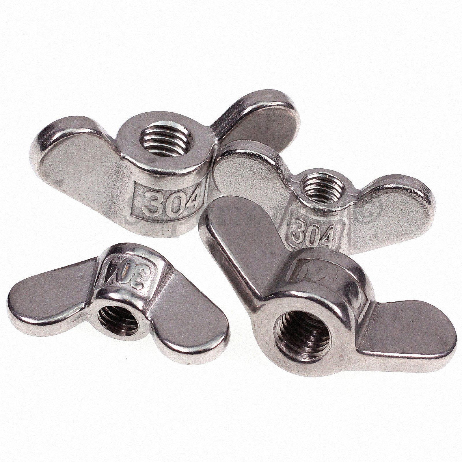 p M6 Wing Nuts, S S 304 Hand T Tn Ear B Nut, 20 Pcs DIY & T Global