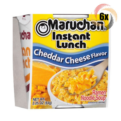 6x Cups Maruchan Instant Lunch Cheddar Cheese Flavor Ramen Noodles | 2.25oz