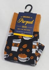 Coffee Cups Espresso Mugs Coffee Beans Novelty Cotton Crew Black Socks