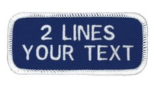 2 LINE Work Shirt-Personalized  Embroidered Identification patches-Custom Made 