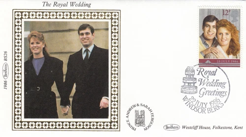 Fergie Royal Wedding GB Benham FDC Windsor 1986 NO INSERT (108961)