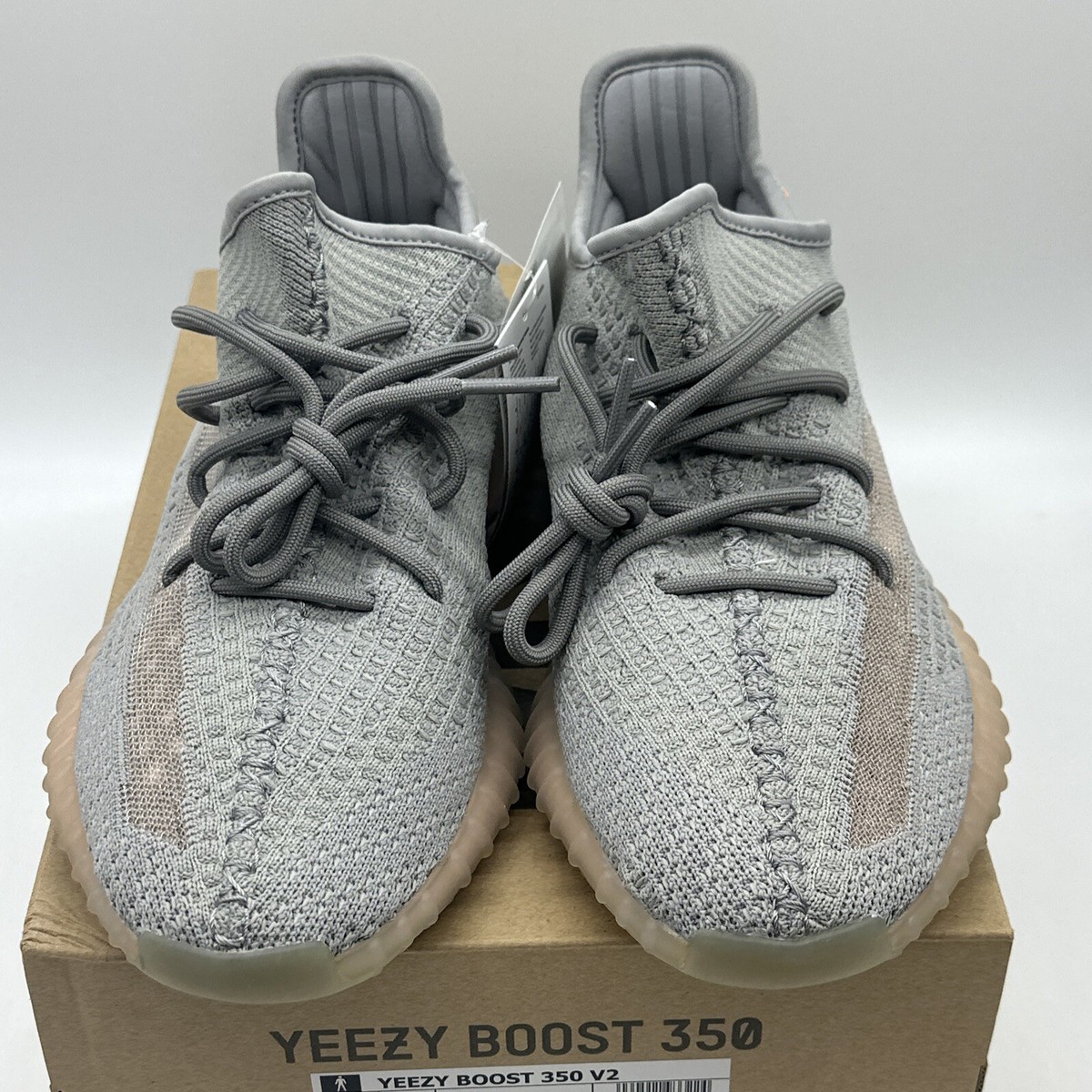 Size 8 - adidas Yeezy Boost 350 V2 True Form Grey Orange New Size 8 - adidas Yeezy Boost 350 V2 True Form Grey Orange New