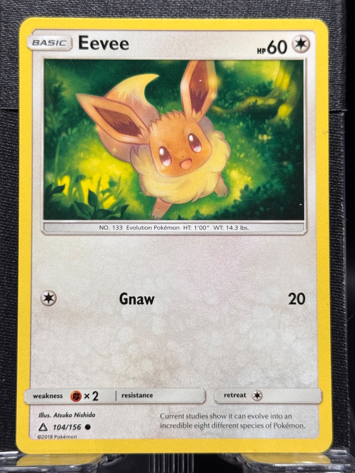 Pokemon Card Eevee Ultra Prism Common #104/156 Near Mint