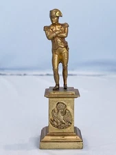 19th C Bronze Statue France Emperor Napoleon Bonaparte Waterloo Battle War