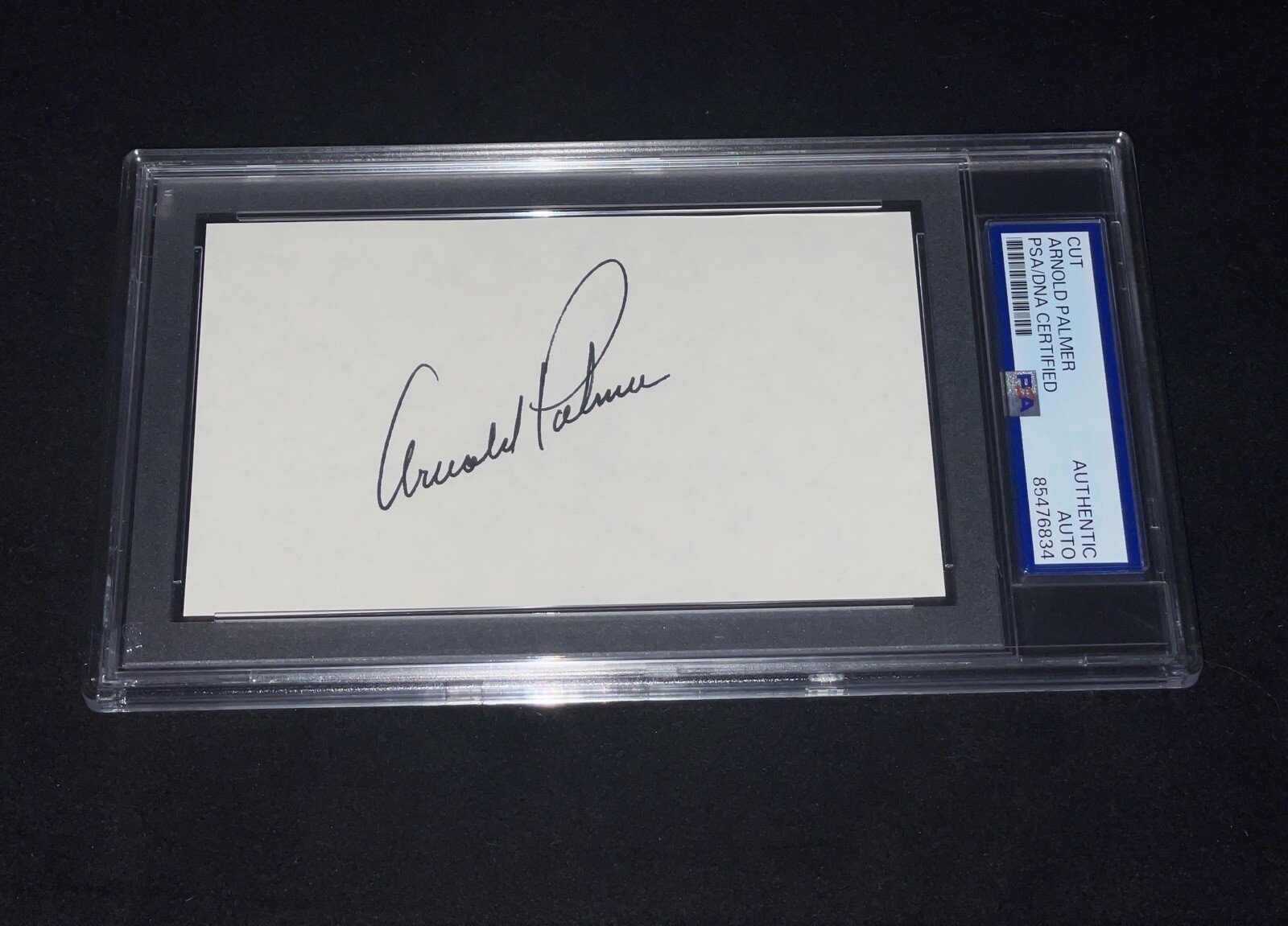 Arnold Palmer Autographed Signed 3x5 PSA Slabbed Golf Legend Masters Champion 