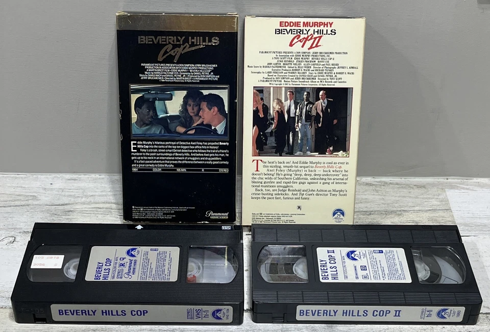 Beverly Hills Cop 1 & 2 VHS Bundle Lot - Paramount Eddie Murphy - Action Comedy - Image 2 of 3