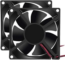 2Pcs 24V 3.14in 0.98in Fan 80mm x 80mm x 25mm Fan DC 24V 8025 Brushless Cooli...