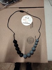 Moby Maya  Max Ashlyn Teething Necklace Black  Gray