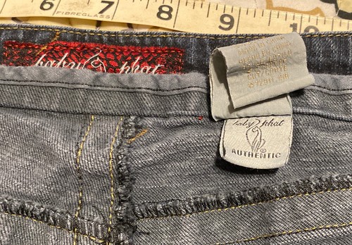 BABY PHAT Jeans Embroidered Cat Gold Plate Women’s 11 (622) - Picture 5 of 12