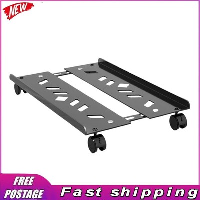 Mobile CPU Stand with Caster Wheels Adjustable Heavy-Duty PC Tower Stand Steel