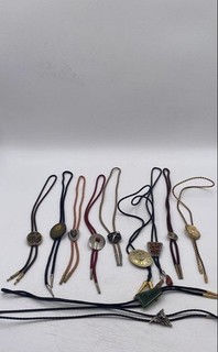 Assorted Multicolor Adjustable Western Style Bolo Ties Mixed Lot