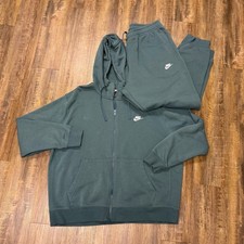 Nike Sportswear Tech Fleece Full Zip Hoodie Jogger Sweatpants Set Teal Green XXL