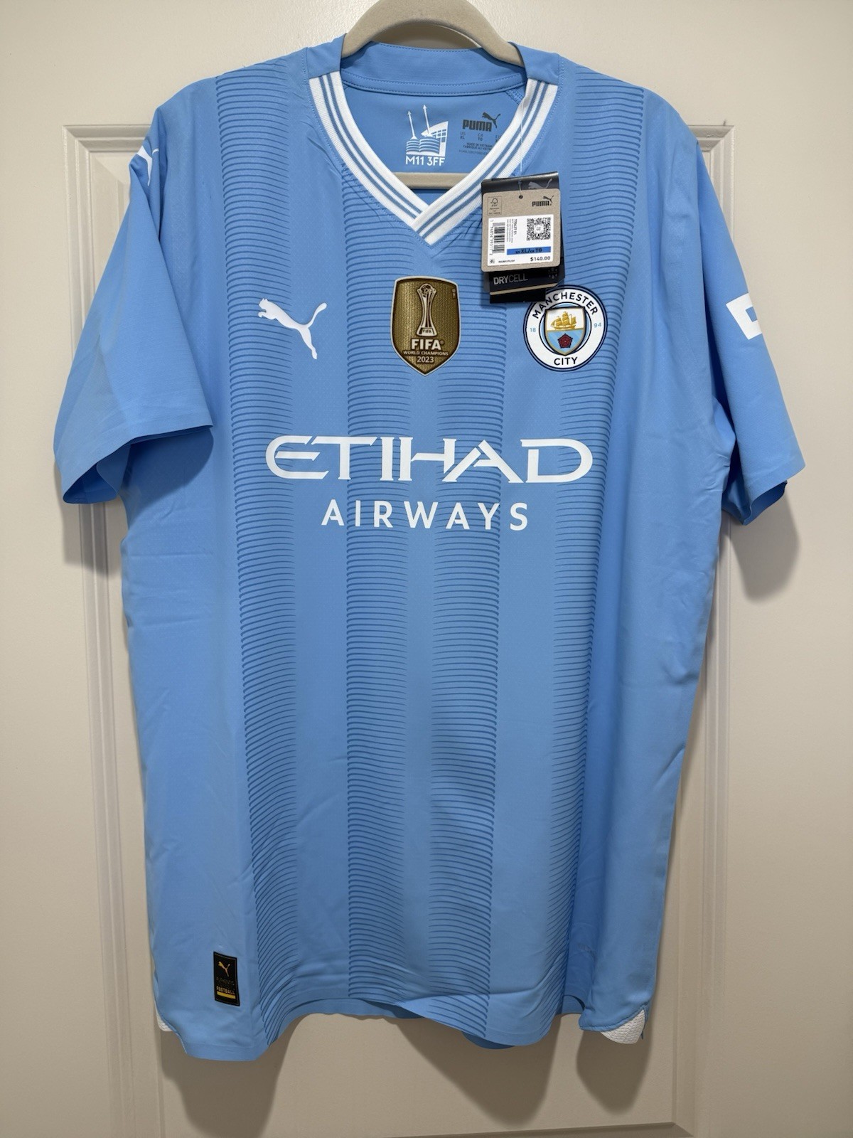 Maglia Manchester City Uomo EXTRA LARGE PUMA Autentica 4° di fila Celebrazione
