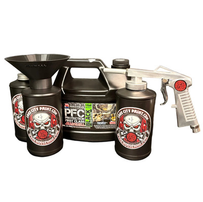 Berkebile PFC Black Standard Undercoating Gun & Threaded Funnel Kit (3 Qts)