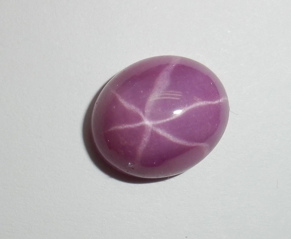 Opaque Star Ruby Oval 12x10 mm Cabochon 6 Rayed Lab-created Stone 3 pieces Lot - Image 4 of 4