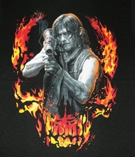Camiseta The Walking Dead Daryl Dixon con Bazooka Dos Caras NUEVA SIN USAR