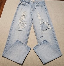 Armani Exchange Jeans Mens 34x33 Light Wash Distressed Ripped USA Made Denim A|X