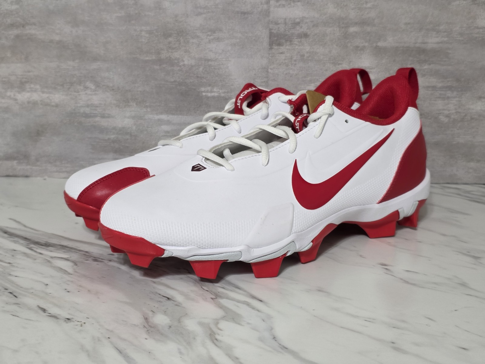 Nike Force Trout 9 Keystone White/Red Baseball Cleats Men's Size 12 thumbnail 2
