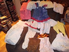 Baby Clothes 1974 Handmade Store Bought Embroidered Girl Pants Vest Hat Dresses