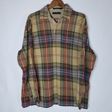 Vintage 90's Tommy Hilfiger Rugby Shirt Mens Large Lion Crest Long Sleeve Polo