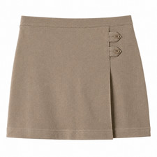 Lands End Girls Khaki School Uniform Skort Skirt sz 10 length 14 inches NWT