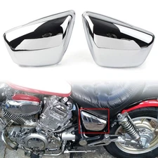 For 84-UP Yamaha XV 700 750 1000 1100 Virago Left Right Side Panel Cover Chrome