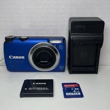 Canon PowerShot A3300 IS 16.0MP Compact Digital Camera - Blue W/charger, Sd, Bat
