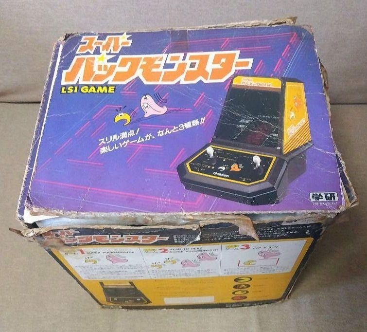 SUPER PUCK MONSTER Gakken テーブルゲーム SUPER PUCK Monster Gakken Handheld Tabletop Game 1980 Retro
