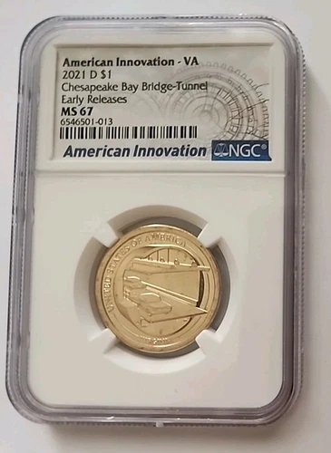 2021 D Innovation-VA $1 Chesapeake Bay Bridge-Tunnel NGC MS67 Early Releases