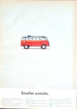 Volkswagen Bus Station Wagon Original 1962 Vintage Print Ad Wall Art