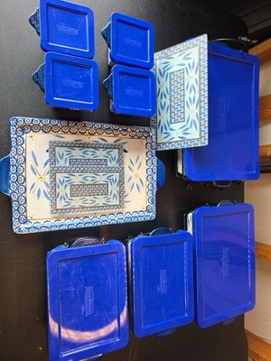 Temp-tations by Tara Old World Blue 12-Piece Floral Nesting Bakeware