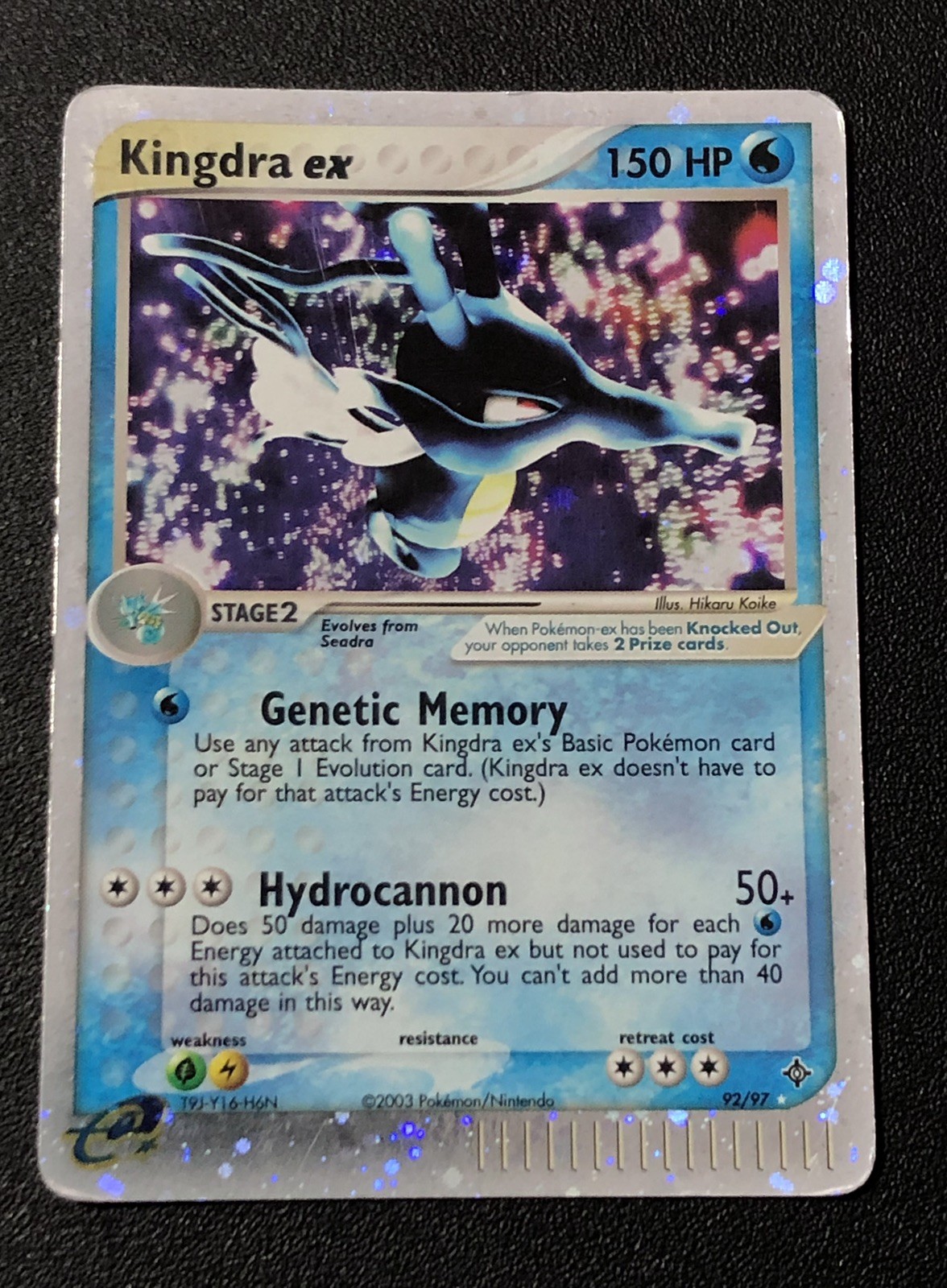 Pokemon TCG 2003 Kingdra ex Holo Card Ultra Rare 92/97 LP