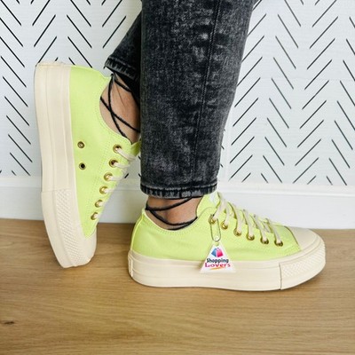  Converse Chuck Taylor All Star Lift Platform Sz 7.5 Women's Shoes Green A09913F