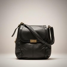 Jimmy Choo H&M Black Leather Flap Crossbody S...